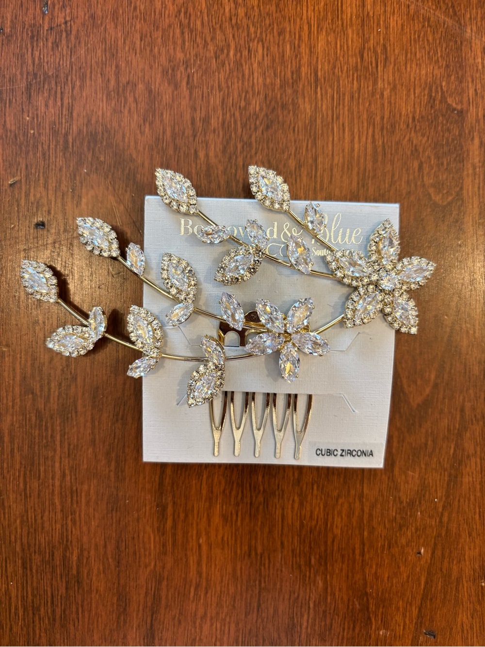 Borrowed & Blue By Southern Living Stone Flower with Vines Hair Comb